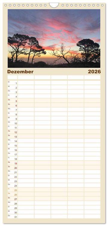 Produktbild: Familienplaner 2026 - Natur und Landschaft. S&uuml;dliches Afrika 2026 mit 5 Spalten (Wandkalender, 21 x 45 cm) CALVENDO