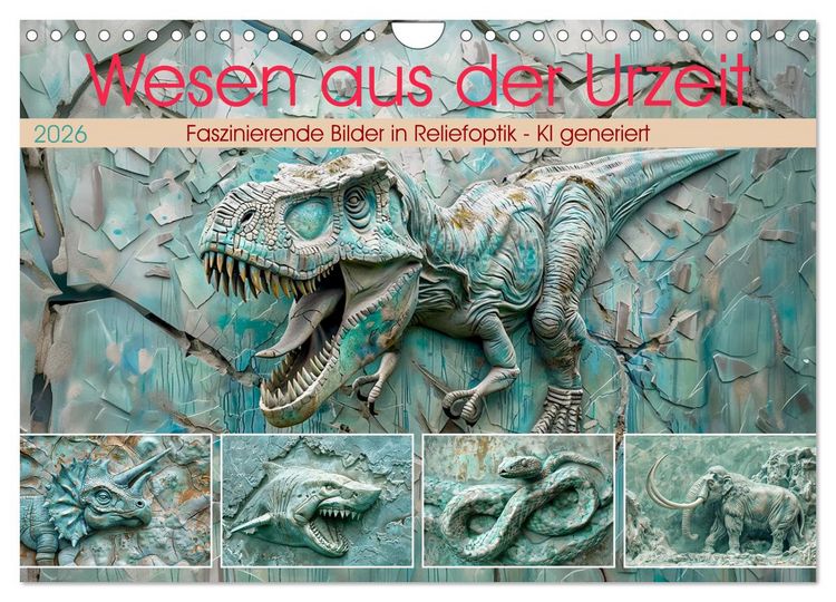 Produktbild: Wesen aus der Urzeit (Wandkalender 2026 DIN A4 quer), CALVENDO Monatskalender