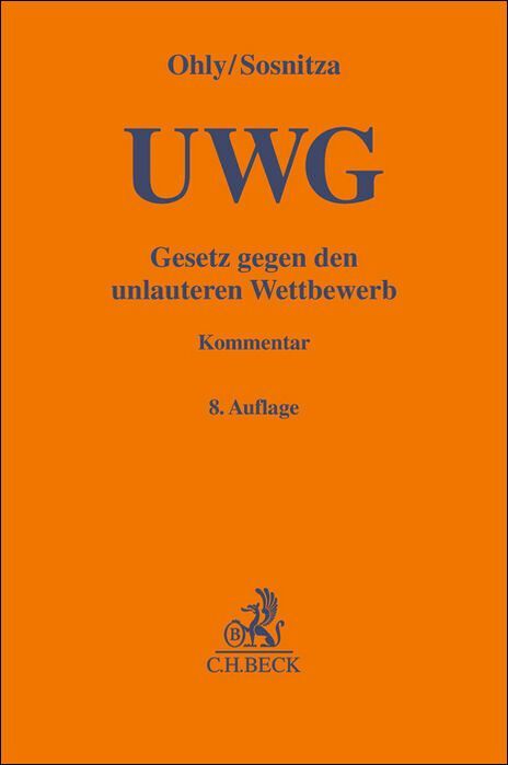 Produktbild: Gesetz gegen den unlauteren Wettbewerb. UWG