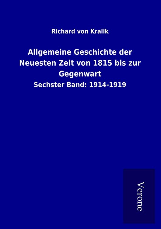 Produktbild: Allgemeine Geschichte der Neuesten Zeit von 1815 bis zur Gegenwart