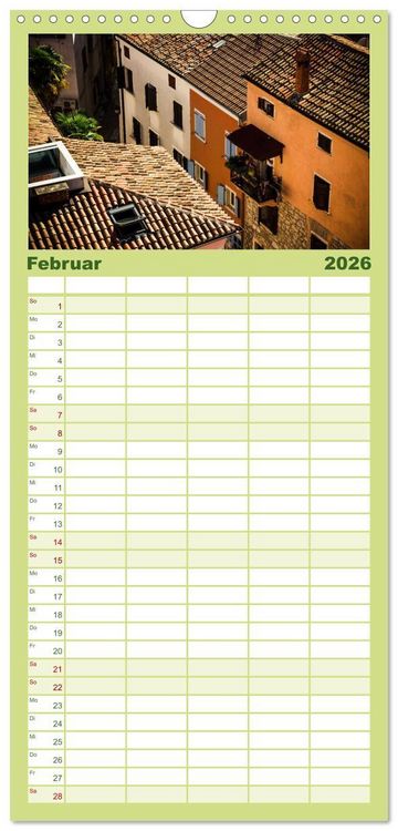 Produktbild: Familienplaner 2026 - Istrien, der Flair des S&uuml;dens mit 5 Spalten (Wandkalender, 21 x 45 cm) CALVENDO