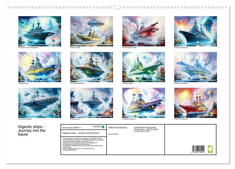Produktbild: Gigantic ships - Journey into the future (Wall Calendar 2026 DIN A2 landscape), CALVENDO 12 Month Wall Calendar