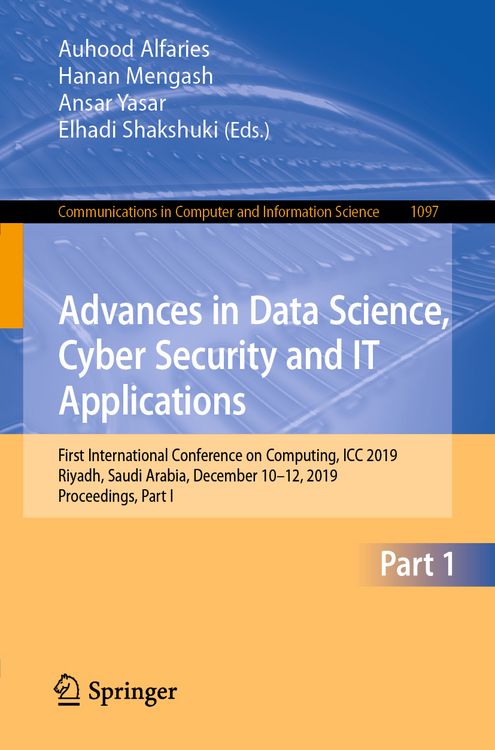 Produktbild: Advances in Data Science, Cyber Security and IT Applications
