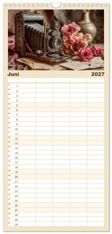 Produktbild: Familienplaner 2027 - Zeitgefl&uuml;ster mit 5 Spalten (Wandkalender, 21 x 45 cm) CALVENDO