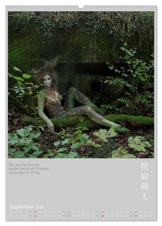 Produktbild: wabi sabi moe - hinrei&szlig;end vergammelt erotisch - Akt/Bodypainting (Wandkalender 2026 DIN A2 hoch), CALVENDO Monatskalender