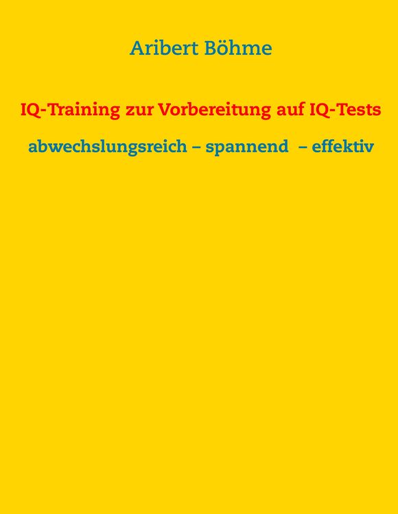 Produktbild: IQ-Training zur Vorbereitung auf IQ-Tests