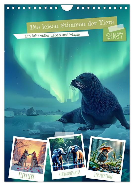 Produktbild: Die leisen Stimmen der Tiere (Wandkalender 2027 DIN A4 hoch), CALVENDO Monatskalender