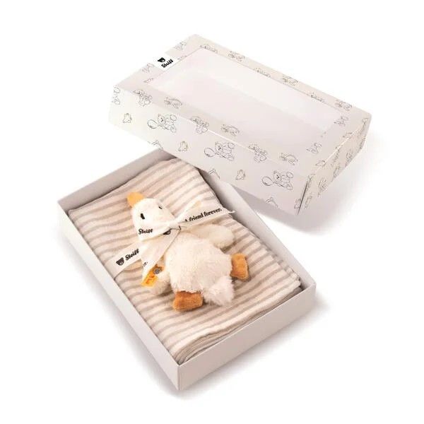 Produktbild: Steiff 242960 - Geschenkset Gilda Gans Greifling mit Rassel und Spucktuch