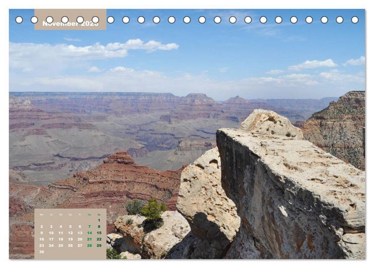 Produktbild: Erlebe mit mir die Schluchten des Grand Canyon (Tischkalender 2026 DIN A5 quer), CALVENDO Monatskalender