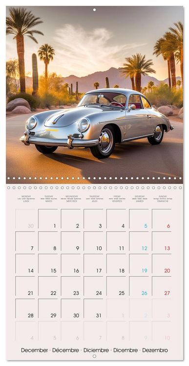 Produktbild: Voitures de course anciennes (Calendrier mural carr&eacute; 2026 30x30 cm) Calendrier double avec une page pour vos prises de notes