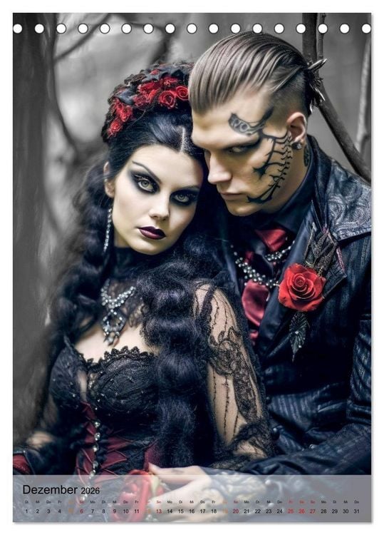 Produktbild: Gothic ist cool (Tischkalender 2026 DIN A5 hoch), CALVENDO Monatskalender
