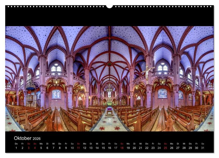 Produktbild: Kapellen, Kirchen und Kathedralen 2026 (hochwertiger Premium Wandkalender 2026 DIN A2 quer), Kunstdruck in Hochglanz