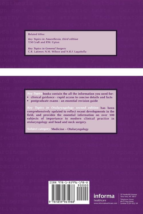 Produktbild: Key Topics in Otolaryngology