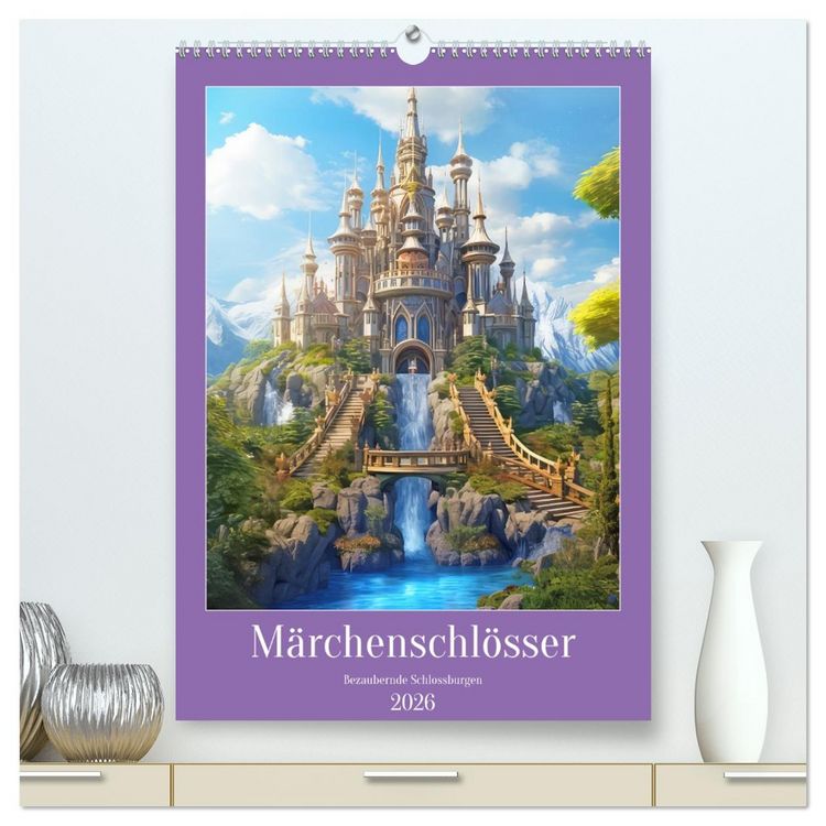 Produktbild: M&auml;rchenschl&ouml;sser - Bezaubernde Schlossburgen (hochwertiger Premium Wandkalender 2026 DIN A2 hoch), Kunstdruck in Hochglanz