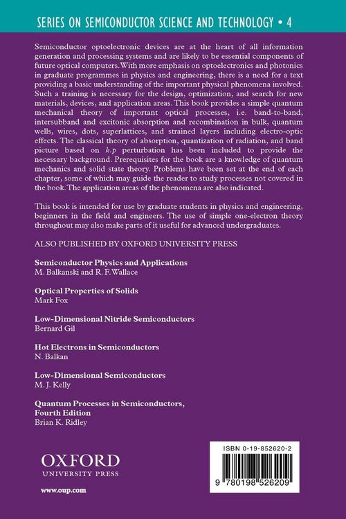 Produktbild: Theory of Optical Processes in Semiconductors