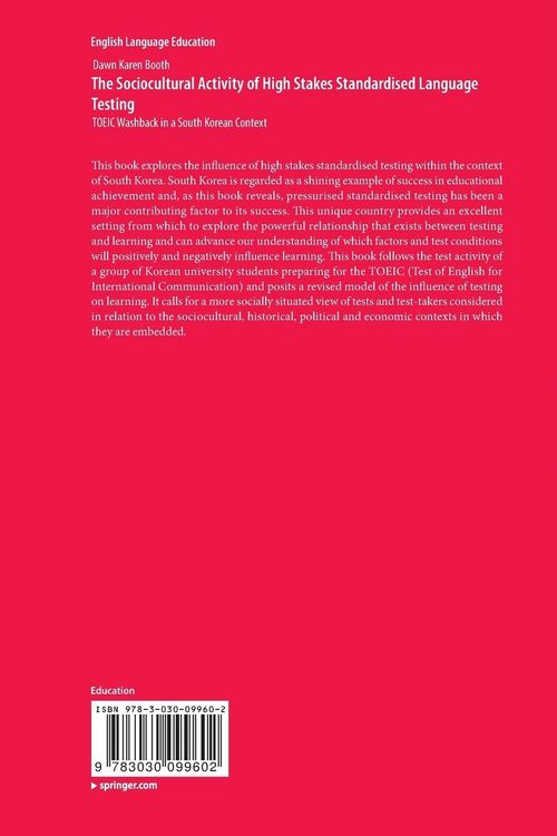 Produktbild: The Sociocultural Activity of High Stakes Standardised Language Testing