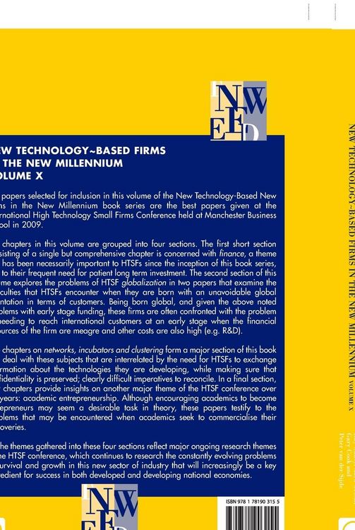 Produktbild: New Technology-Based Firms in the New Millennium