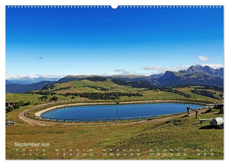 Produktbild: Urlaub auf der Seiser Alm (Wandkalender 2026 DIN A2 quer), CALVENDO Monatskalender