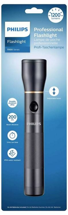 Produktbild: Philips 7000 Series LED Taschenlampe batteriebetrieben 1200lm 66g