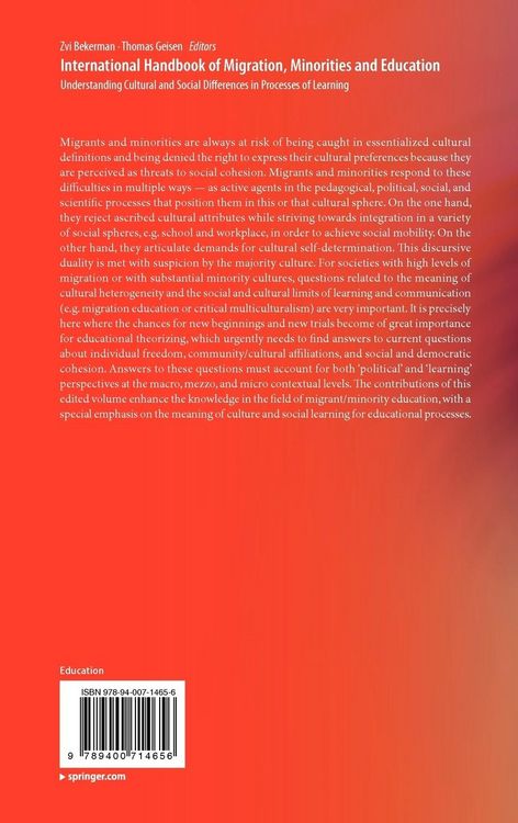 Produktbild: International Handbook of Migration, Minorities and Education