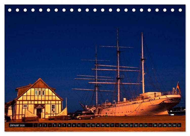 Produktbild: Stralsund F&Uuml;R NACHTSCHW&Auml;RMER (Tischkalender 2026 DIN A5 quer), CALVENDO Monatskalender