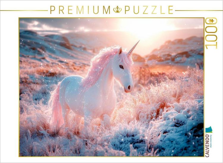 Produktbild: CALVENDO Puzzle Einhorn im Glanz der Morgensterne | 1000 Teile Lege-Gr&ouml;&szlig;e 64x48cm Foto-Puzzle f&uuml;r gl&uuml;ckliche Stunden
