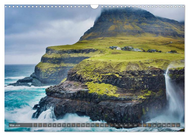 Produktbild: F&auml;r&ouml;er Inseln - Raue Landschaften im Atlantik (Wandkalender 2026 DIN A3 quer), CALVENDO Monatskalender