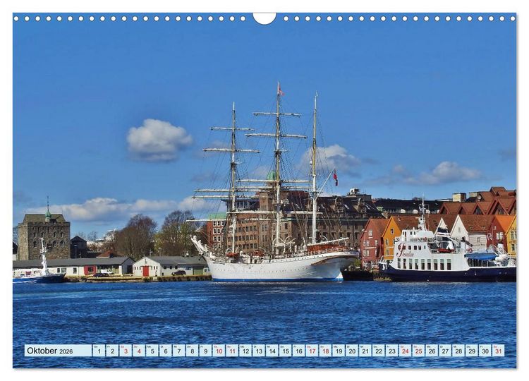 Produktbild: Wundersch&ouml;nes Bergen. Norwegens Tor zum Fjordland (Wandkalender 2026 DIN A3 quer), CALVENDO Monatskalender