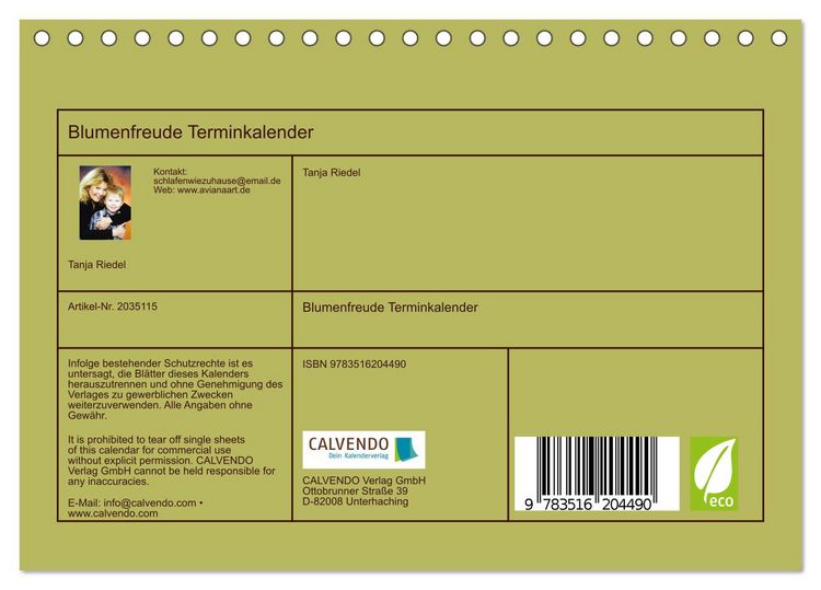 Produktbild: Blumenfreude Terminkalender (Tischkalender 2026 DIN A5 quer), CALVENDO Monatskalender