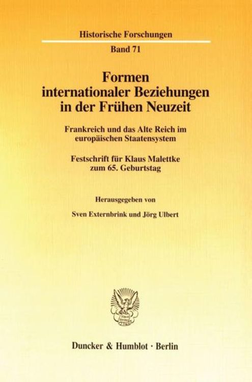 Bild vom Artikel Formen internationaler Beziehungen in der Frühen Neuzeit. vom Autor Sven Externbrink
