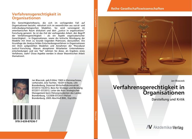 Produktbild: Verfahrensgerechtigkeit in Organisationen
