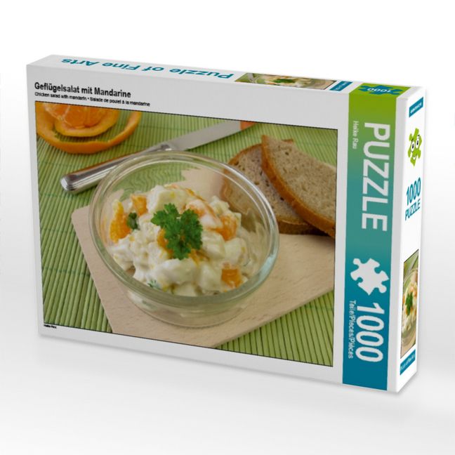 Produktbild: CALVENDO Puzzle Gefl&uuml;gelsalat mit Mandarine | 1000 Teile Lege-Gr&ouml;&szlig;e 64x48cm Foto-Puzzle f&uuml;r gl&uuml;ckliche Stunden