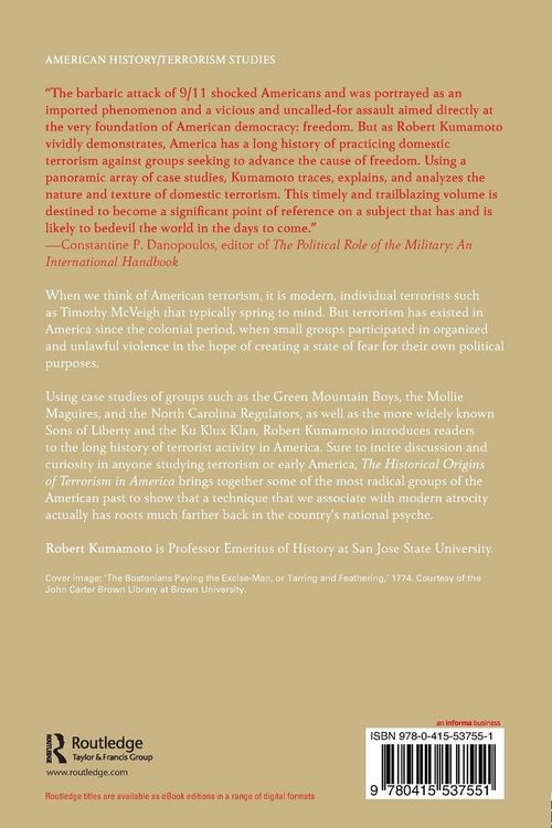 Produktbild: The Historical Origins of Terrorism in America