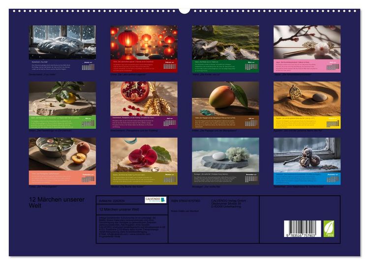 Produktbild: 12 M&auml;rchen unserer Welt (hochwertiger Premium Wandkalender 2027 DIN A2 quer), Kunstdruck in Hochglanz