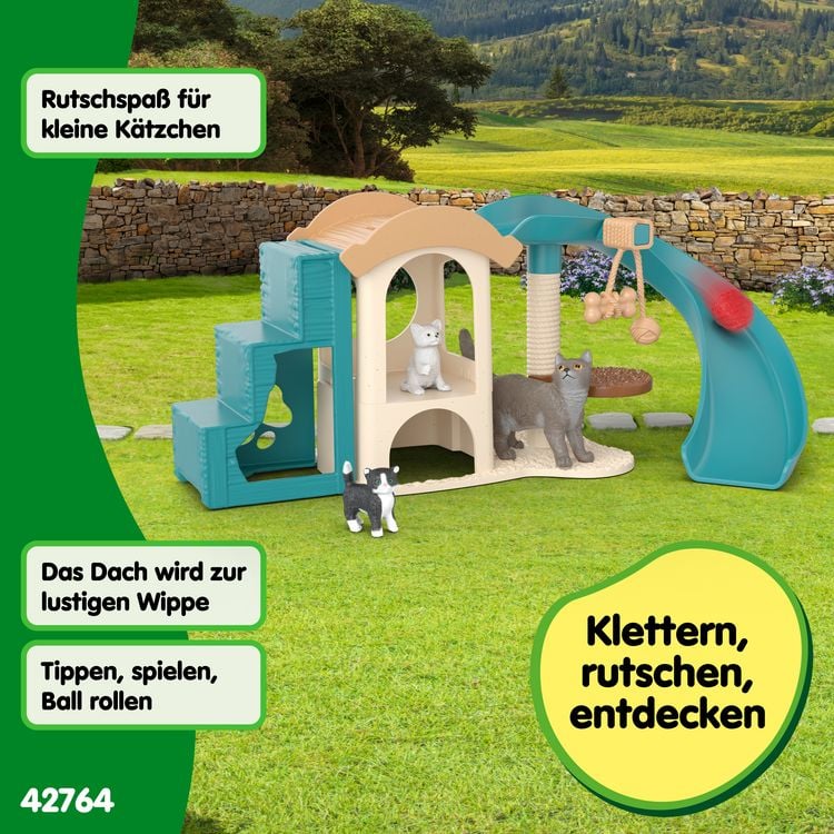Produktbild: schleich&reg; 42764 Playfun with Cats, Spielspa&szlig; f&uuml;r Katzen