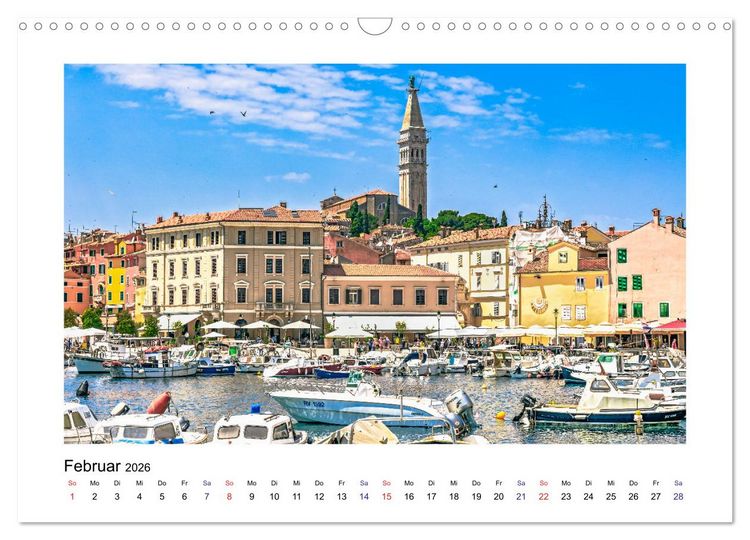 Produktbild: Istrien - Piran &bull; Novigrad &bull; Rovinj &bull; Pula (Wandkalender 2026 DIN A3 quer), CALVENDO Monatskalender
