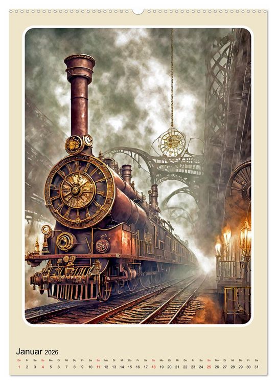 Produktbild: Steampunk Mobilit&auml;t (Wandkalender 2026 DIN A2 hoch), CALVENDO Monatskalender