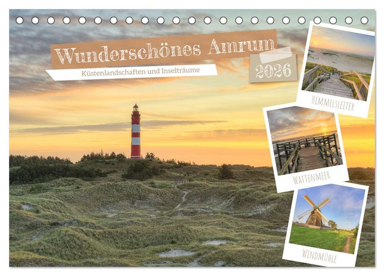 Produktbild: Wundersch&ouml;nes Amrum (Tischkalender 2026 DIN A5 quer), CALVENDO Monatskalender