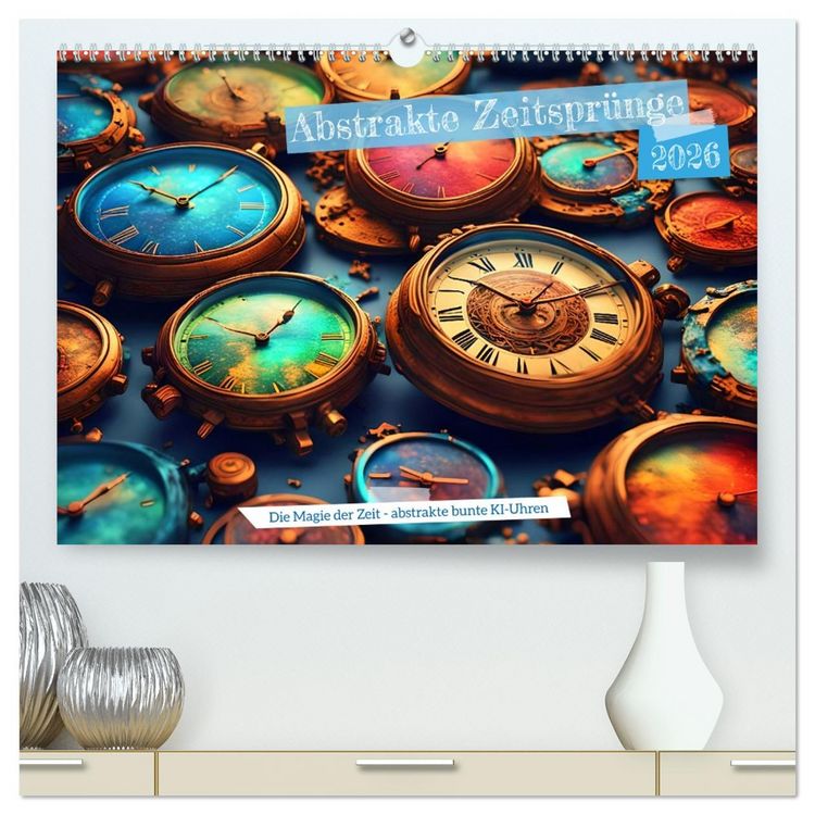 Produktbild: Abstrakte Zeitspr&uuml;nge (hochwertiger Premium Wandkalender 2026 DIN A2 quer), Kunstdruck in Hochglanz