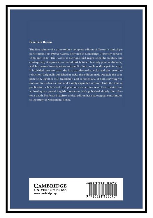 Produktbild: The Optical Papers of Isaac Newton, Volume 1