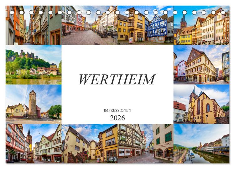 Produktbild: Wertheim Impressionen (Tischkalender 2026 DIN A5 quer), CALVENDO Monatskalender