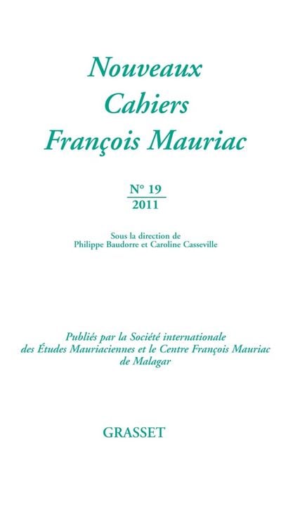 Produktbild: Nouveaux cahiers Fran&ccedil;ois Mauriac N&deg;19