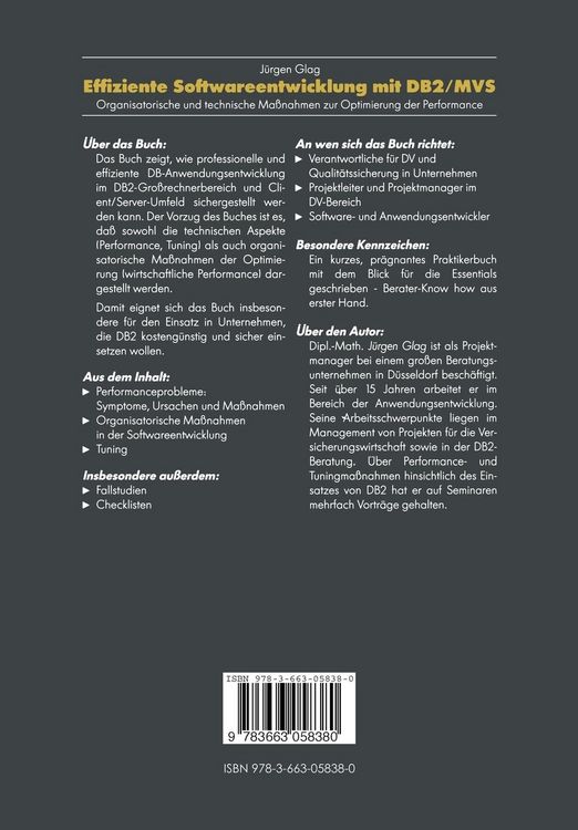 Produktbild: Effiziente Softwareentwicklung mit DB2/MVS