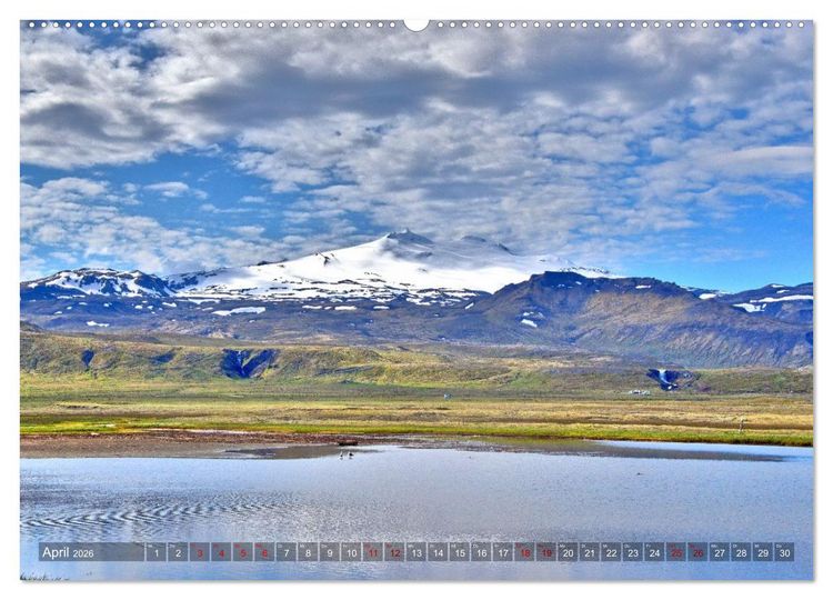 Produktbild: Island - Landschaften, Natur und Licht (hochwertiger Premium Wandkalender 2026 DIN A2 quer), Kunstdruck in Hochglanz