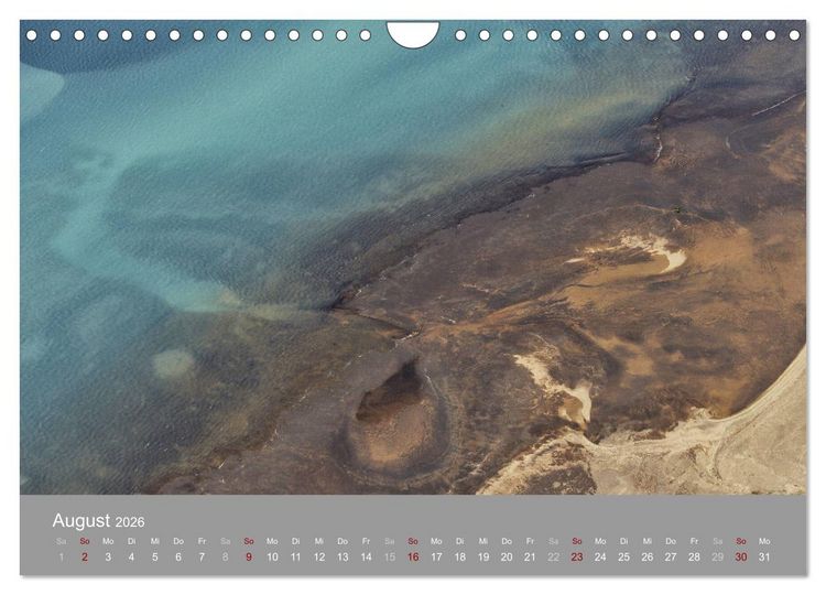 Produktbild: Naturkunst - Luftbilder (Wandkalender 2026 DIN A4 quer), CALVENDO Monatskalender