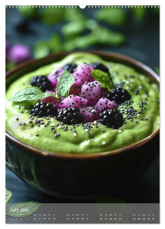 Produktbild: Smoothie Bowl Bliss (Wall Calendar 2026 DIN A2 portrait), CALVENDO 12 Month Wall Calendar
