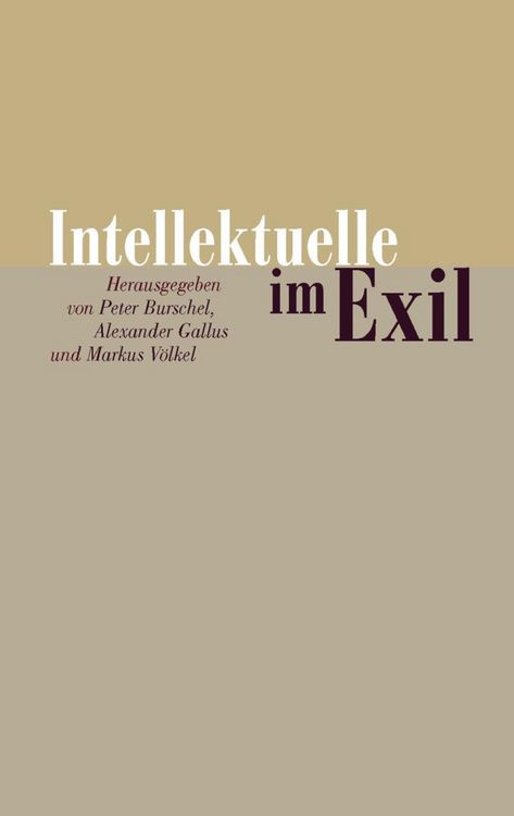 Produktbild: Intellektuelle im Exil
