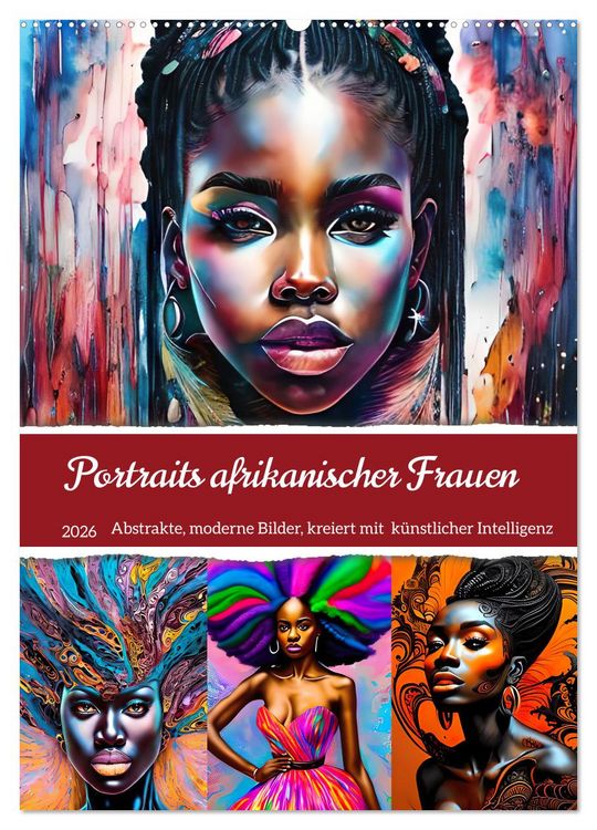 Produktbild: Portraits afrikanischer Frauen (Wandkalender 2026 DIN A2 hoch), CALVENDO Monatskalender