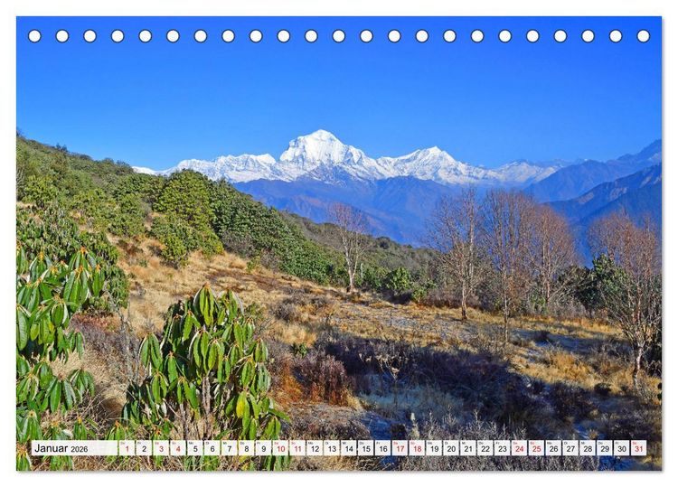 Produktbild: Der POON HILL TREK in NEPAL (Tischkalender 2026 DIN A5 quer), CALVENDO Monatskalender