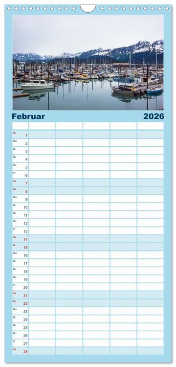 Produktbild: Familienplaner 2026 - Der Alaska Kalender mit 5 Spalten (Wandkalender, 21 x 45 cm) CALVENDO